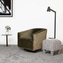 Gabby Velvet Swivel Tub Chair